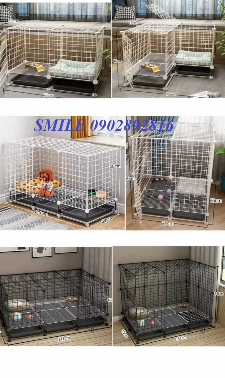 COMBO CHUỒNG,NHÀ,LỒNG, QUÂY LƯỚI LẮP GHÉP SƠN TĨNH ĐIỆN CHO THÚ CƯNG TIỆN LỢI