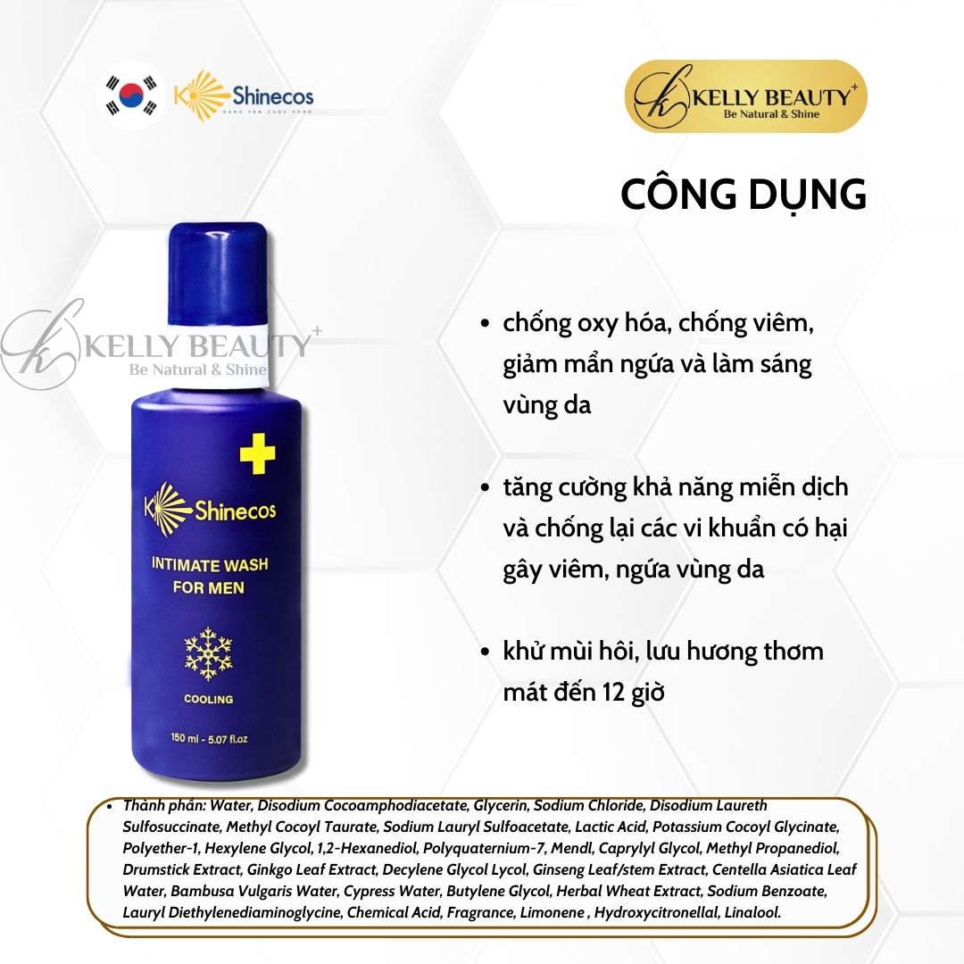 Dung Dịch Vệ Sinh Cho Nam KShinecos Intimate Wash For Men | Kelly Beauty