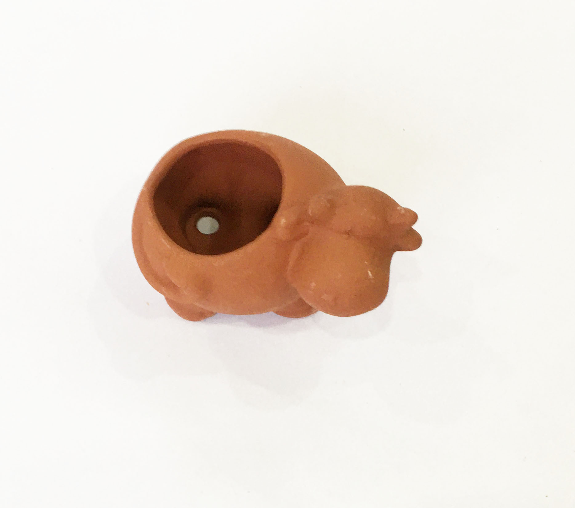 Chậu đất nung hình thú MINI - chậu bò và cừu có lỗ, xinh xắn, vintage làm chậu trồng bonsai, cây cảnh, sen đá, xương rồng