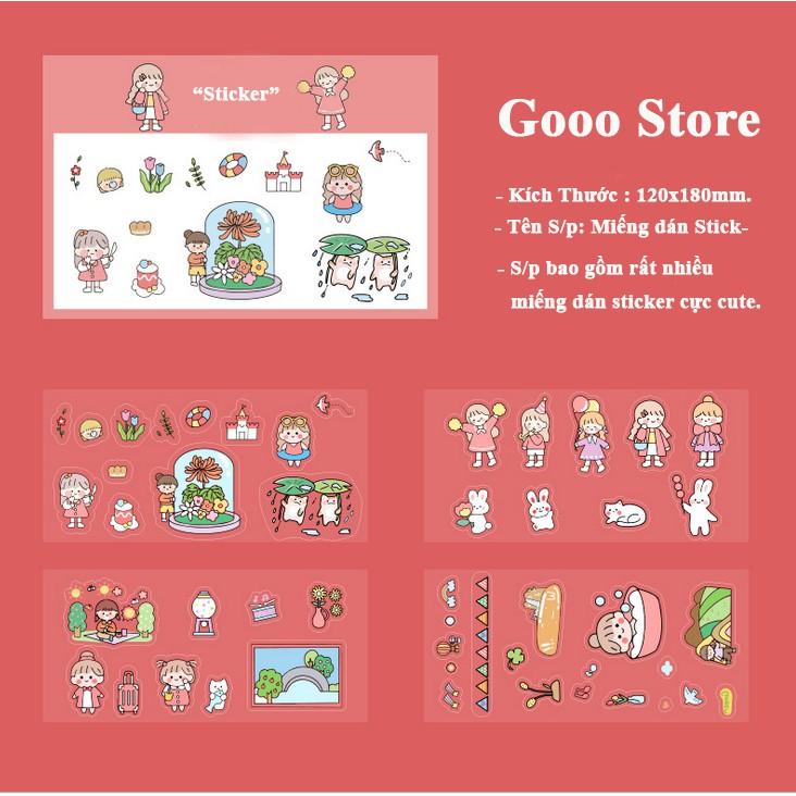 Sticker dán nhiều họa tiết hình ảnh dễ thương cute