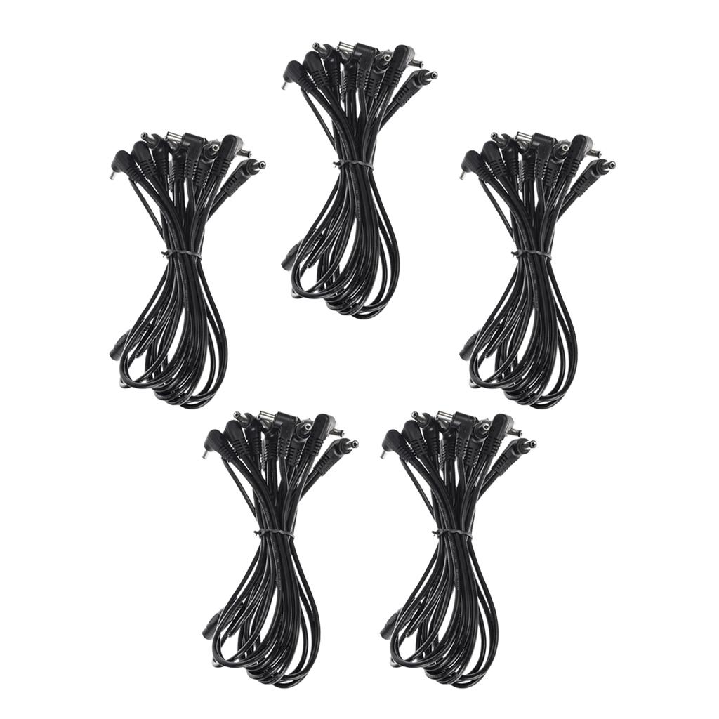 5pc Power Supply for Guitar Effect Pedals with Cable 11 Way Daisy Chain Cord