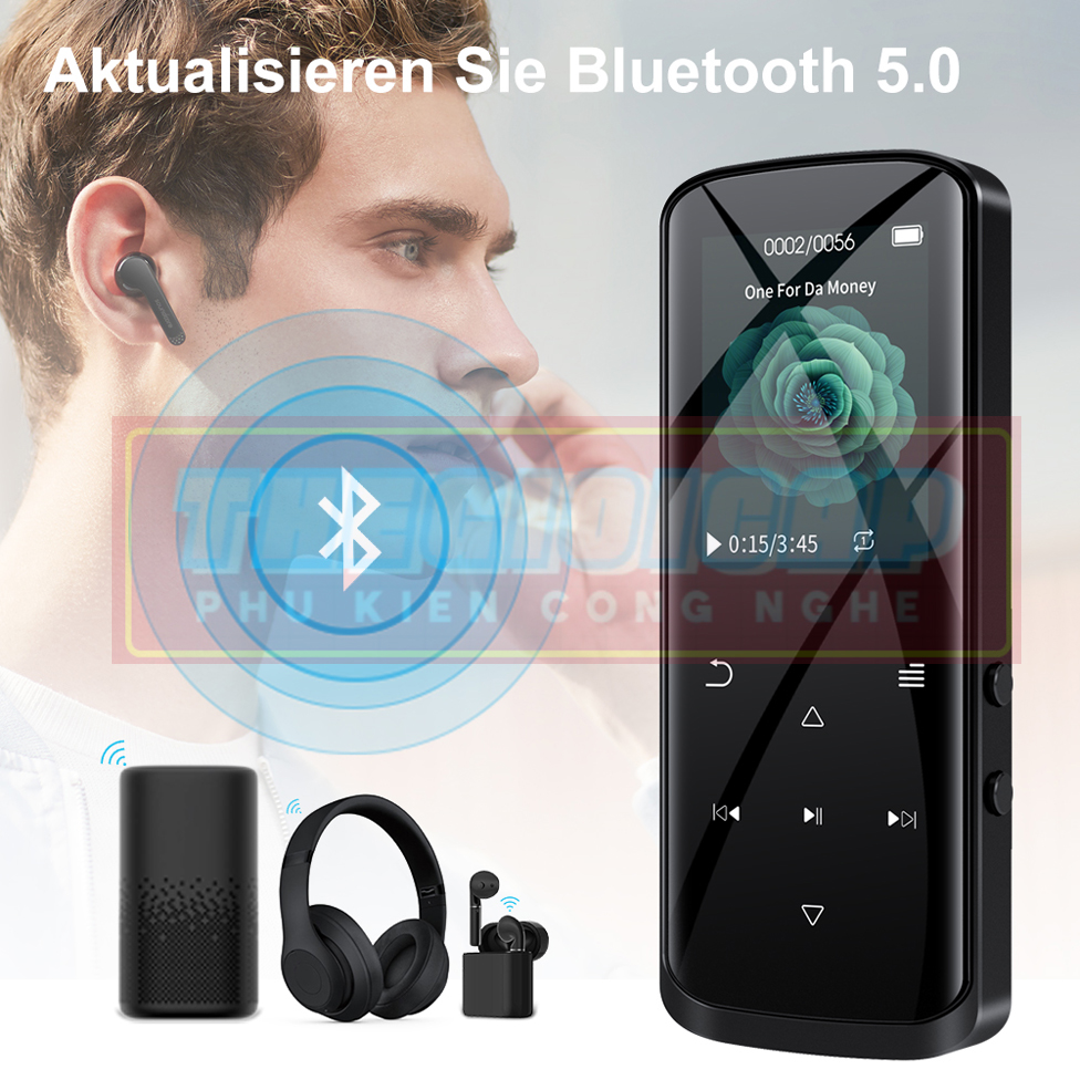 Máy Nghe Nhạc MP3 Màn Hình 1.8 inch Bluetooth RUIZU D50 Bộ Nhớ Trong 16GB - Hàng Nhập Khẩu