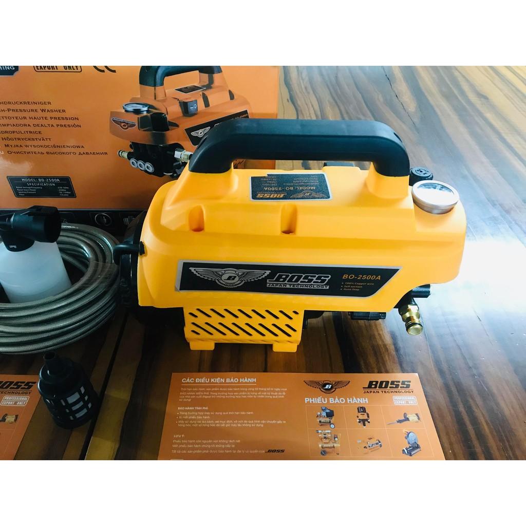 MÁY RỬA XE ÁP LỰC CAO BOSS 2500W JAPAN THẾ HỆ MỚI 2020 CÓ CHỈNH ÁP SIÊU MẠNH CHÍNH HÃNG BH 1 NĂM