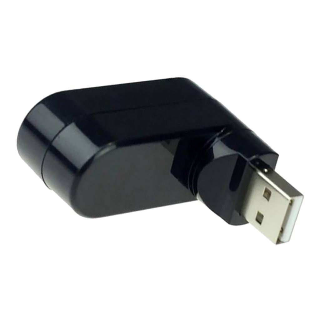 Mini 3 Ports USB2.0 Splitter Hub Rotatable USB Hub Adapter for PC Desktop Laptop