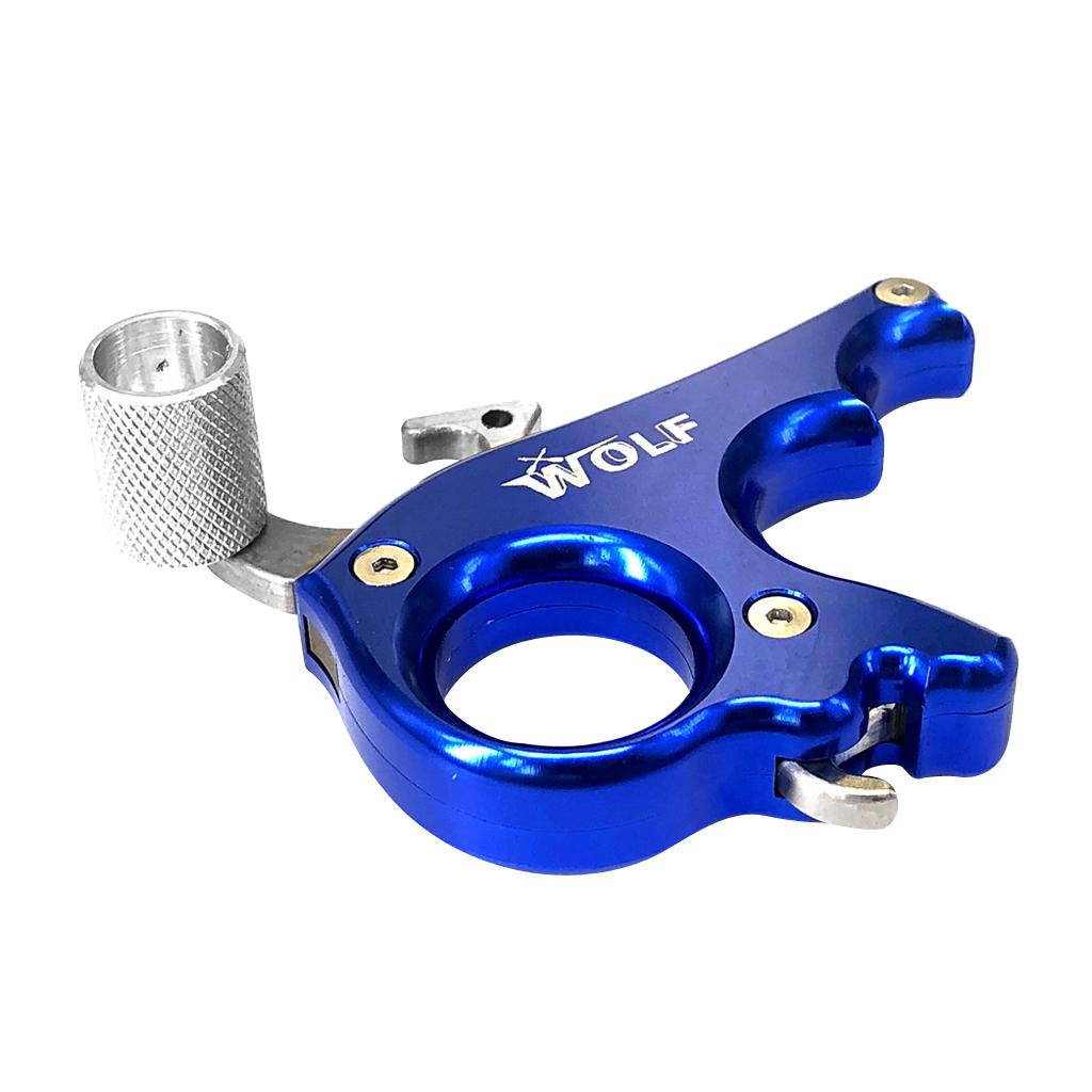 3 Finger Archery Compound Bow Release Aid Thumb Grip Ambidextrous Black