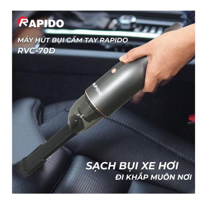Máy hút bụi cầm tay Rapido RVC-70P - Hàng Chính Hãng