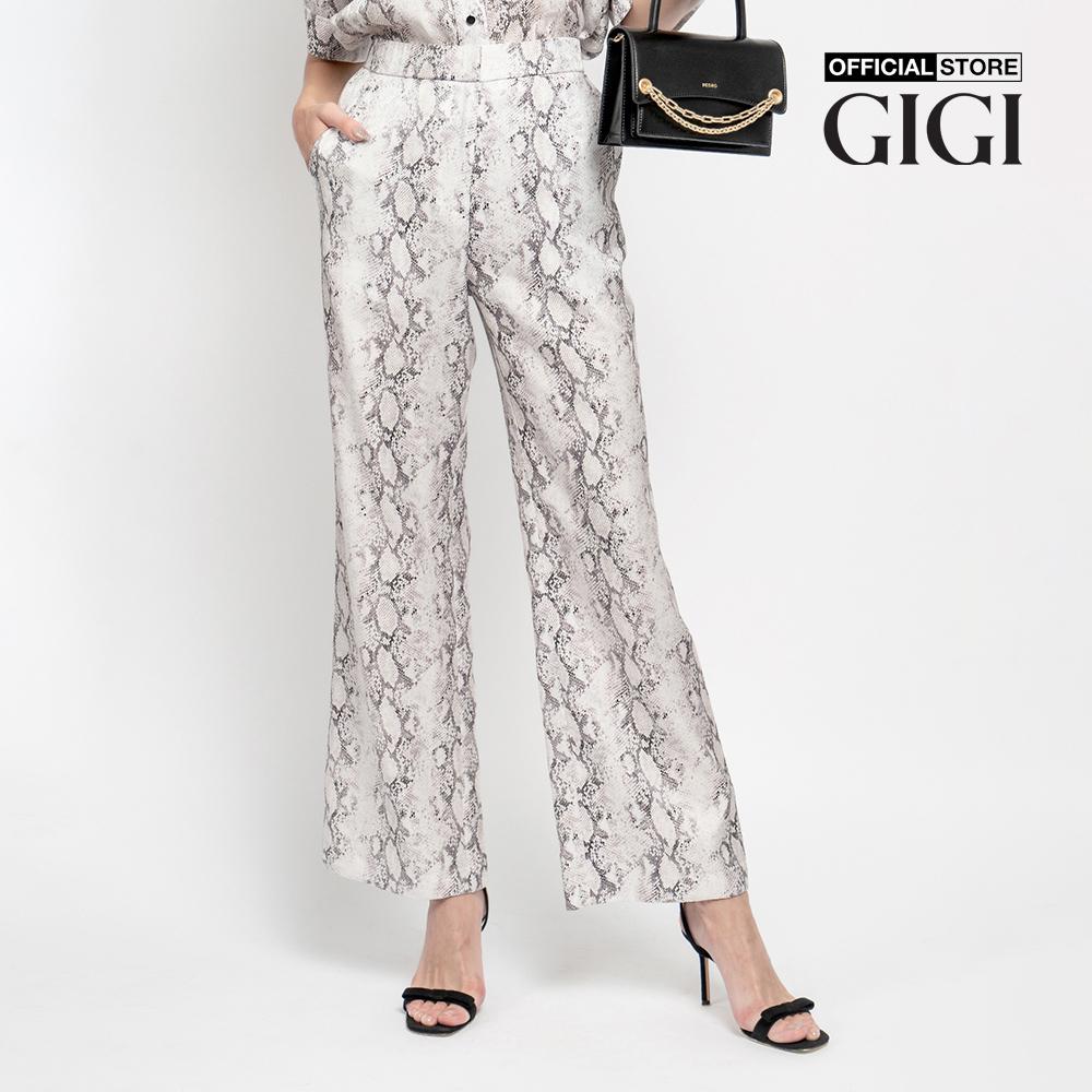 GIGI - Quần kiểu nữ lưng cao ống rộng phom suông thời trang G3206P212320