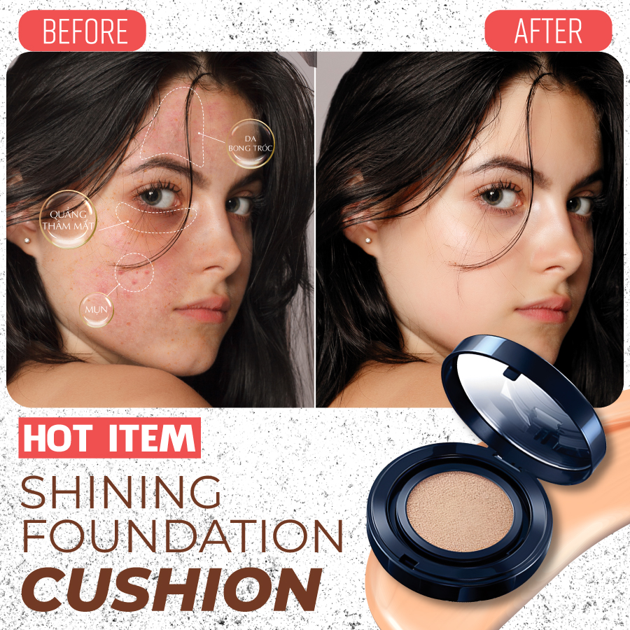 Phấn Nước Siêu Mịn FOX - SPF50★★★ (Đơn lẻ) Shining Cushion Foundation 15g