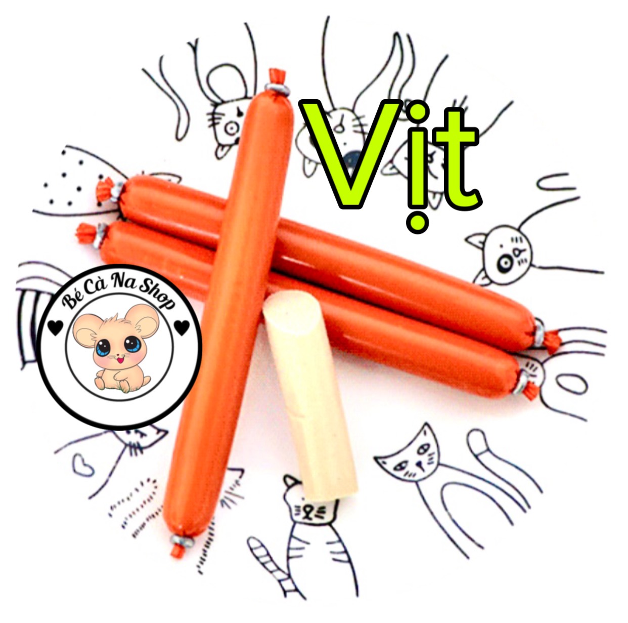 Combo 5 cây xúc xích cao cấp cho hamster thỏ bọ sóc chinchilla