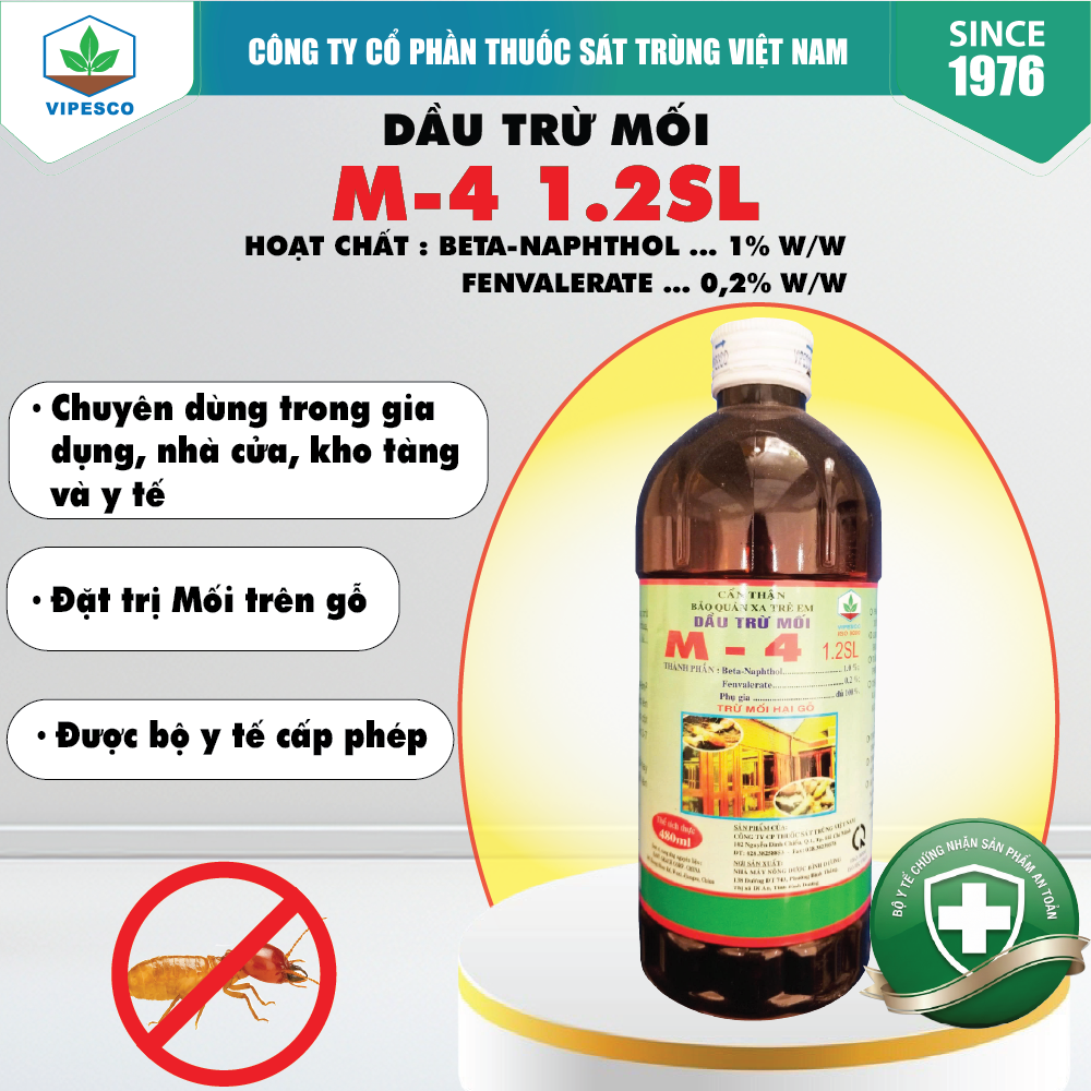DẦU TRỪ MỐI - M4 1.2SL (480ml)