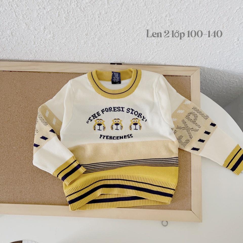 Áo len dài tay mùa đông cho bé trai gái hình noel mickey phối đồ đẹp từ 10-22kg hàng Quảng Châu