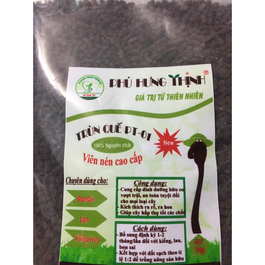 Phân hữu cơ trùn quế 100 % Nguyên chất viên nén 0.8kg