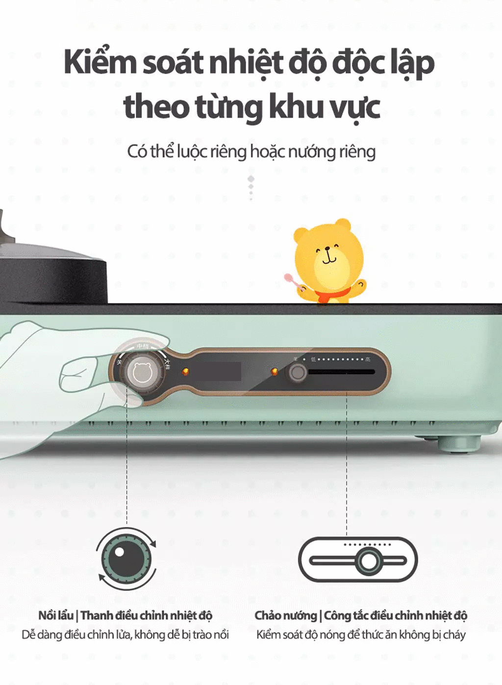 Nồi lẩu nướng 2 ngăn DKL-C15G1 3L