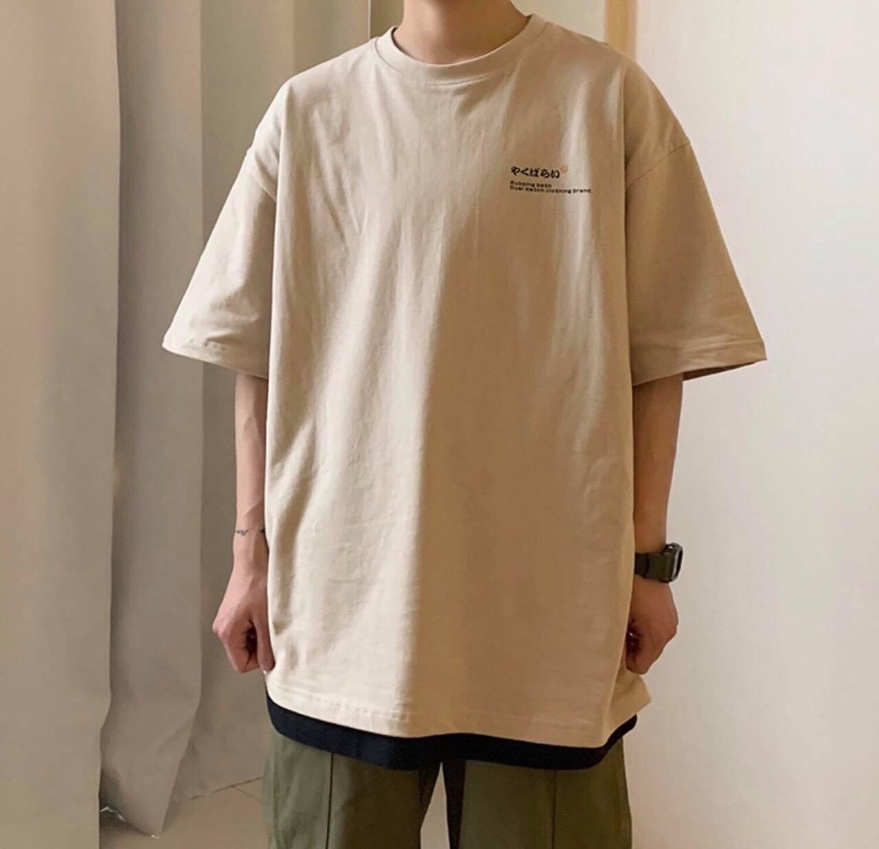 Áo thun unisex tay lỡ form rộng - Năm chú mèo