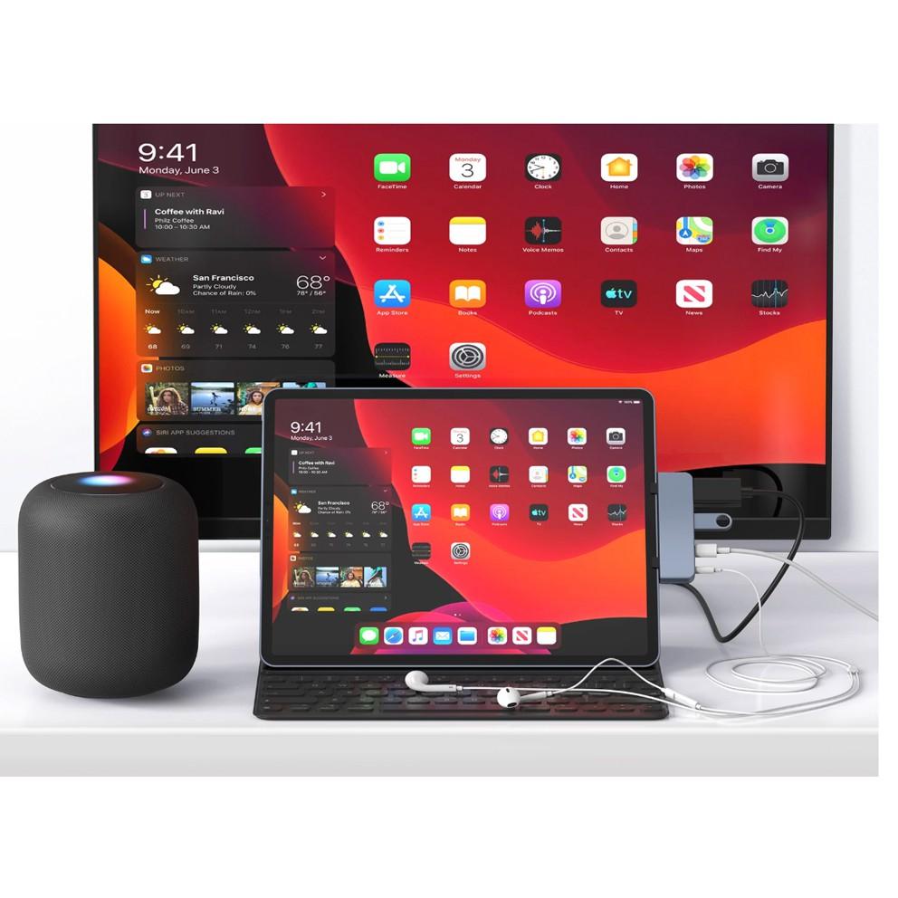 Hub HyperDrive HD319B 4IN1 HDMI 4K/30HZ Cổng Chuyển Đổi Type C Dành Cho iPad Pro/Macbook/Surface - Hàng Chính Hãng