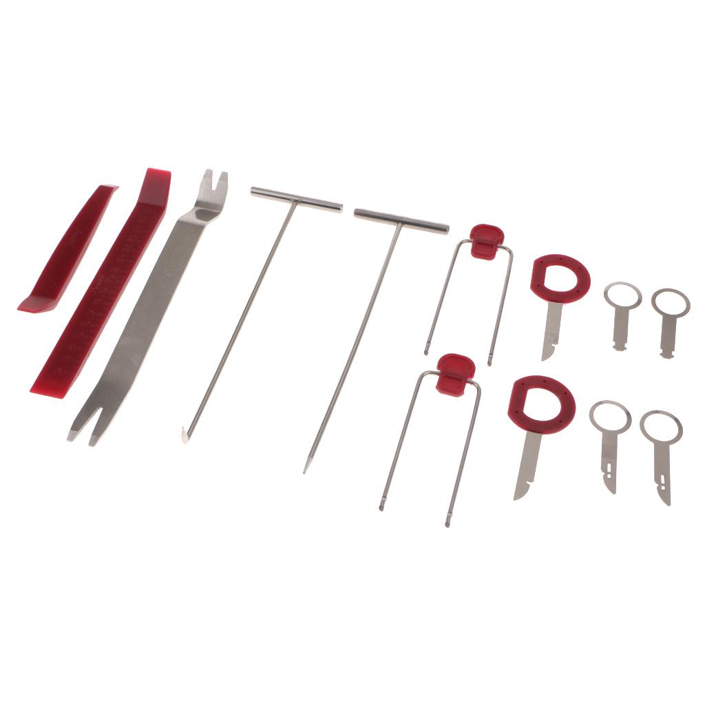 13 Pieces Car Radio Door Clip Panel Trim Dash Audio Removal Pry Kit Tool Set