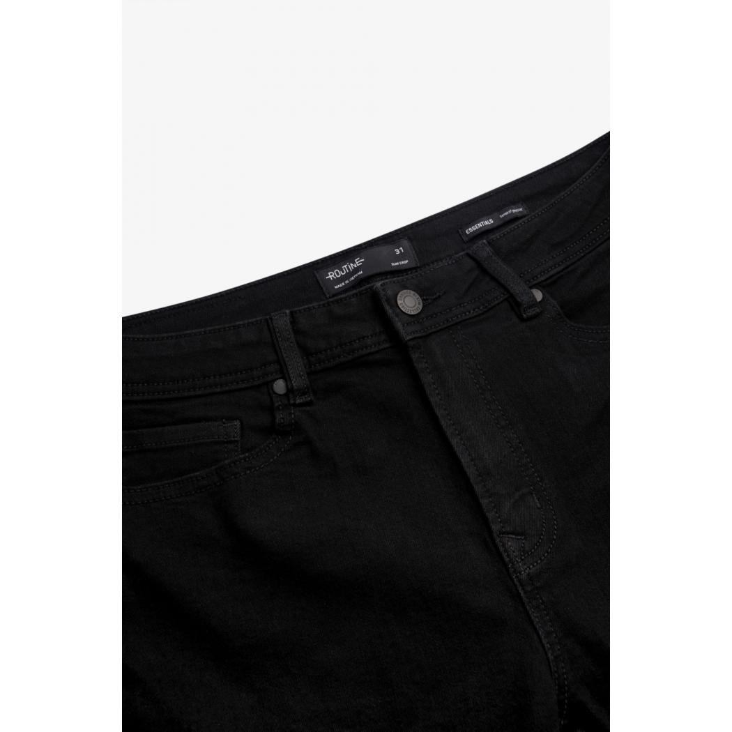 Quần jean đen trơn.Slim Crop - 10S23DPA108C | LASTORE MENSWEAR