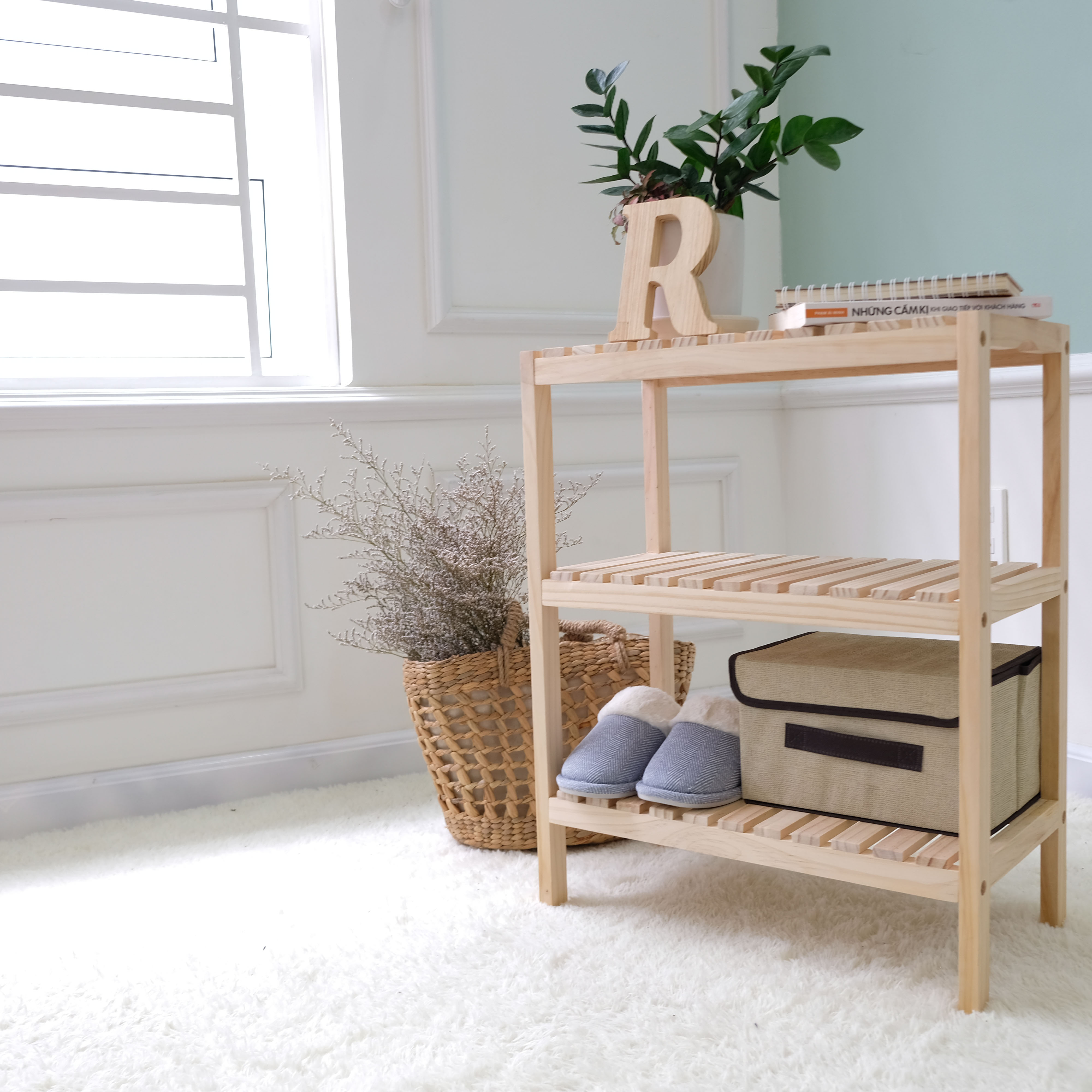 Kệ giày dép Bench 3FS Gỗ tự nhiên NỘI THẤT KIỂU HÀN