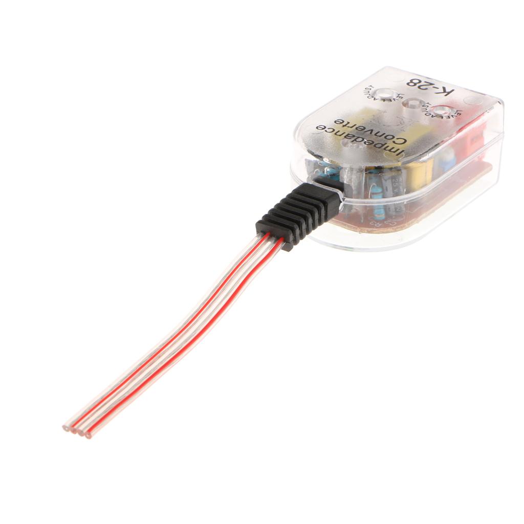 Car Vehicle RCA Subwoofer Audio Cable Wiring Adapter High to Low for CD/VCD/DVD