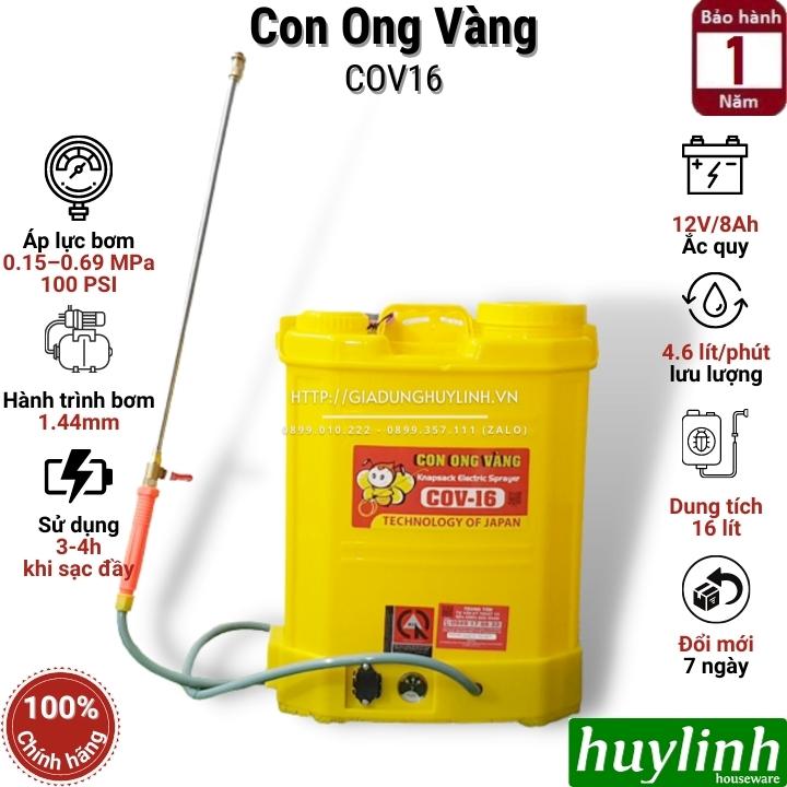 Bình xịt điện phun thuốc trừ sâu Con Ong Vàng 16 lít (COV16) - Thương hiệu Oshima