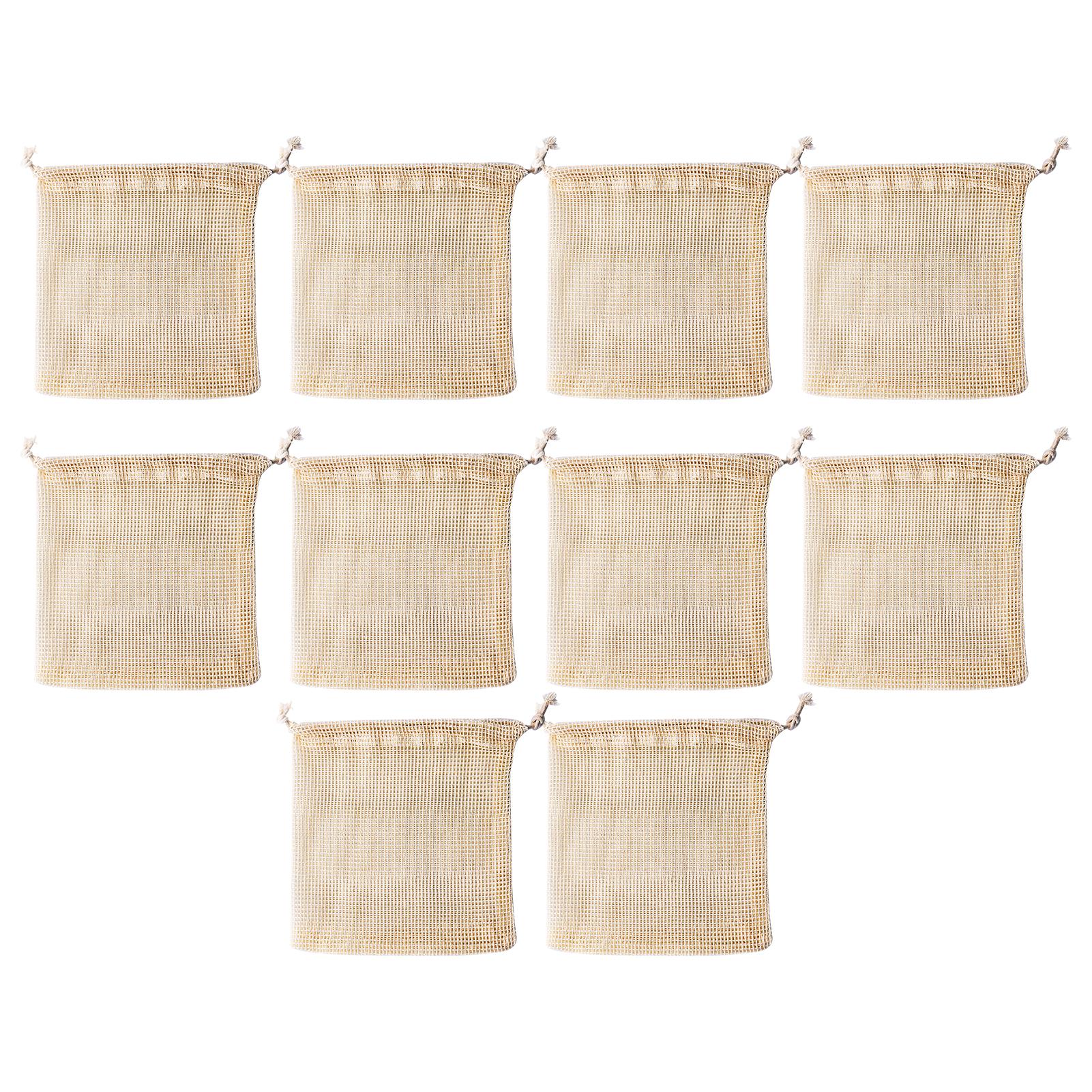 10 cái túi lưới cotton lưu trữ đa năng