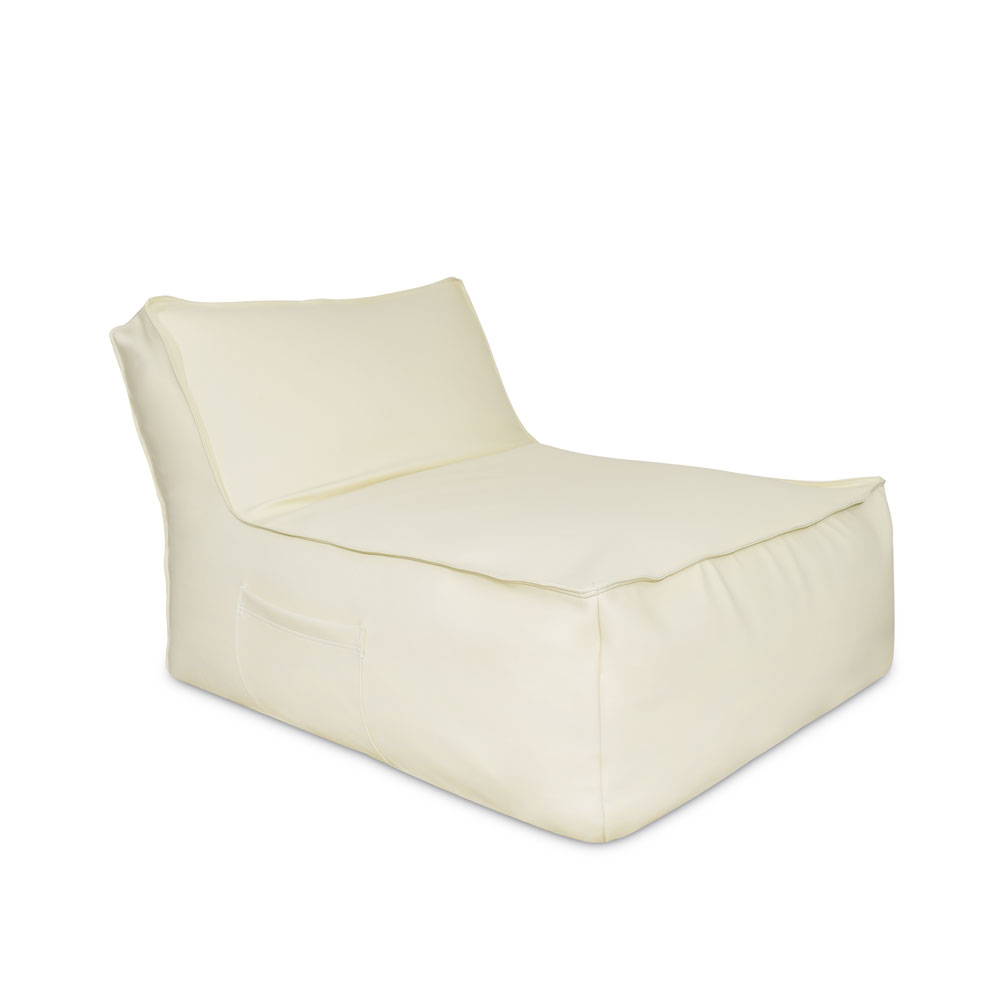 Bộ Sofa Lười Hạt Xốp Sonata ( Sofa Sonata Beanbag)  Màu Trắng Chất Liệu Simily Bao Gồm Gác Chân - The Beanbag House