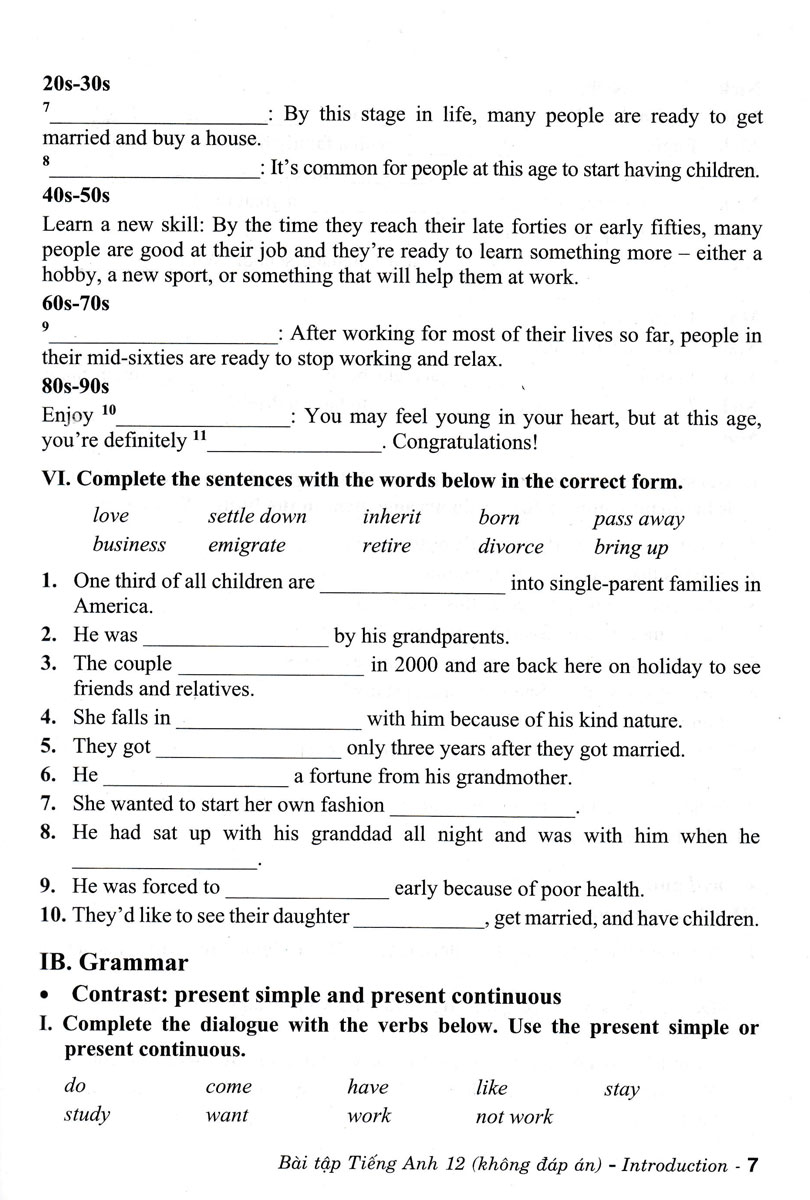 Bài Tập tiếng Anh 12 - Không Đáp Án (Dùng Kèm SGK Chân Trời Sáng Tạo) (HA)