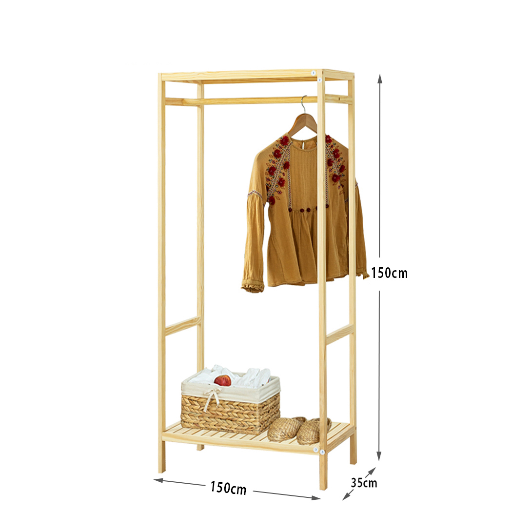 Giá treo quần áo gỗ Vuadecor A Hanger 1FL gỗ 1 tầng size L- gỗ tự nhiên