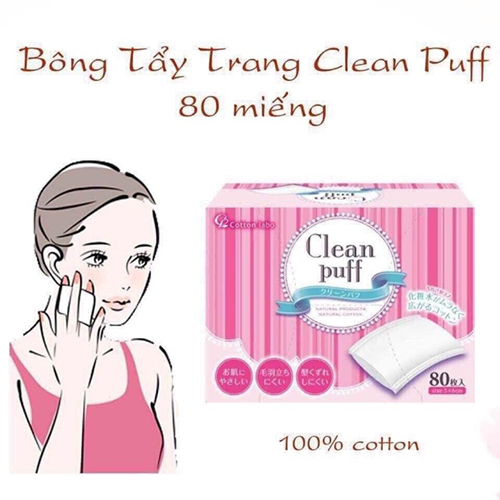 Combo 2 hộp Bông tẩy trang cao cấp Cotton Labo Clean Puff Nhật Bản (80 miếng/hộp x 2)