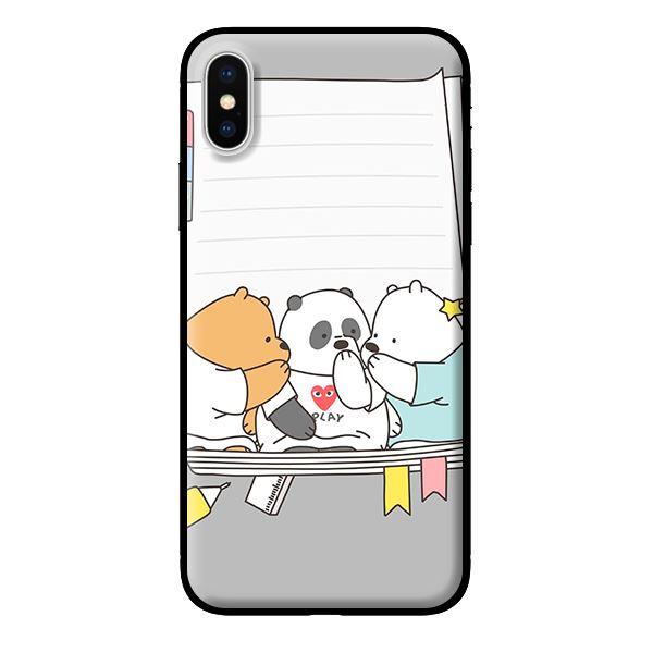 Ốp in cho iPhone X 3 Chú Gấu 3 - Hàng chính hãng