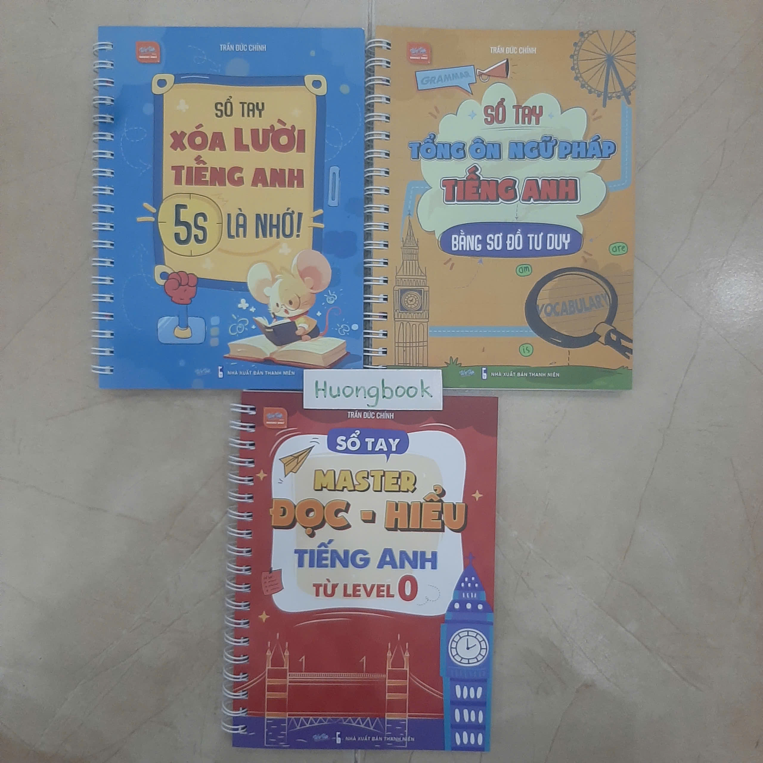 Combo 3 cuốn Học giỏi tiếng Anh: Sổ tay xóa lười tiếng Anh 5s là nhớ ,Sổ tay tổng ôn Ngữ pháp tiếng Anh bằng sơ đồ tư duy