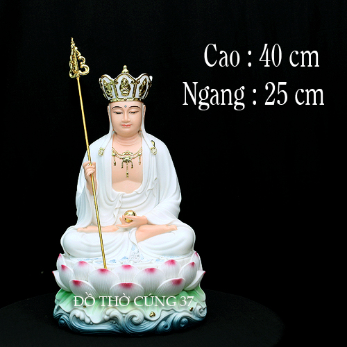 [ CAO 40 CM - TRẮNG , VÀNG , CAM ] TƯỢNG ĐỊA TẠNG - CHẤT LIỆU COMPOSITE CAO CẤP - HÀNG NHẬP ĐÀI LOAN