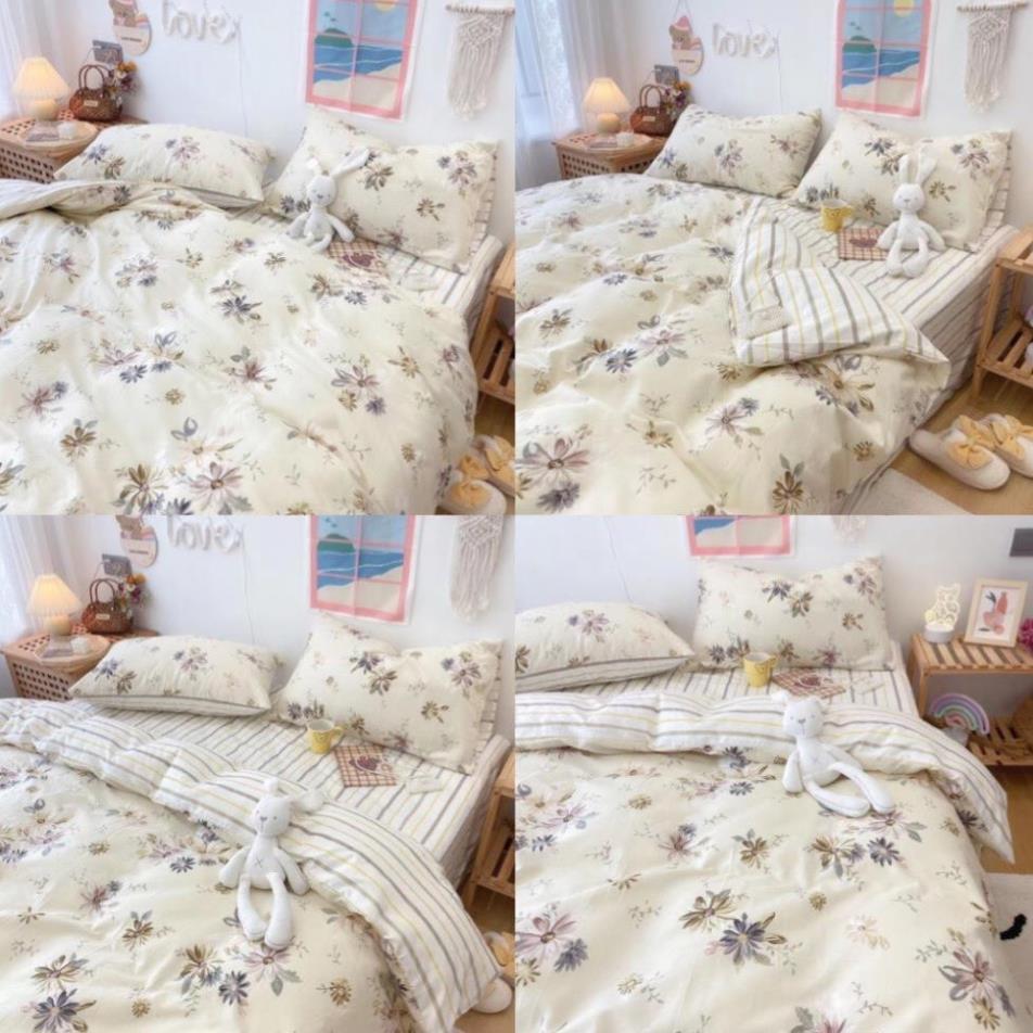 Bộ chăn ga gối Cotton Living 100% đủ size giường nệm 1m2 đến 2m*2m2