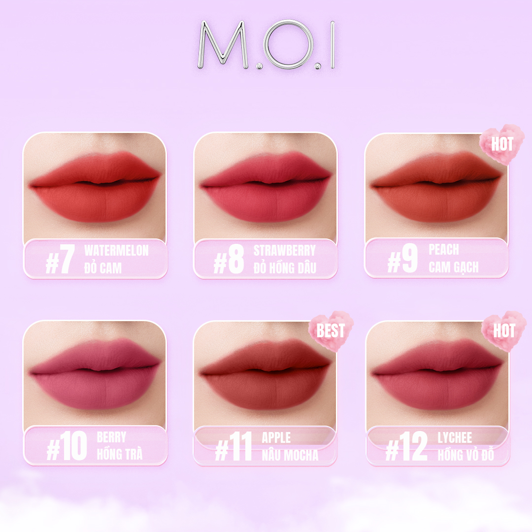 Son tint lì MOI Cotton Candy - Son Kẹo Nhẹ Như Bông - Matte Lasting Lip Tint