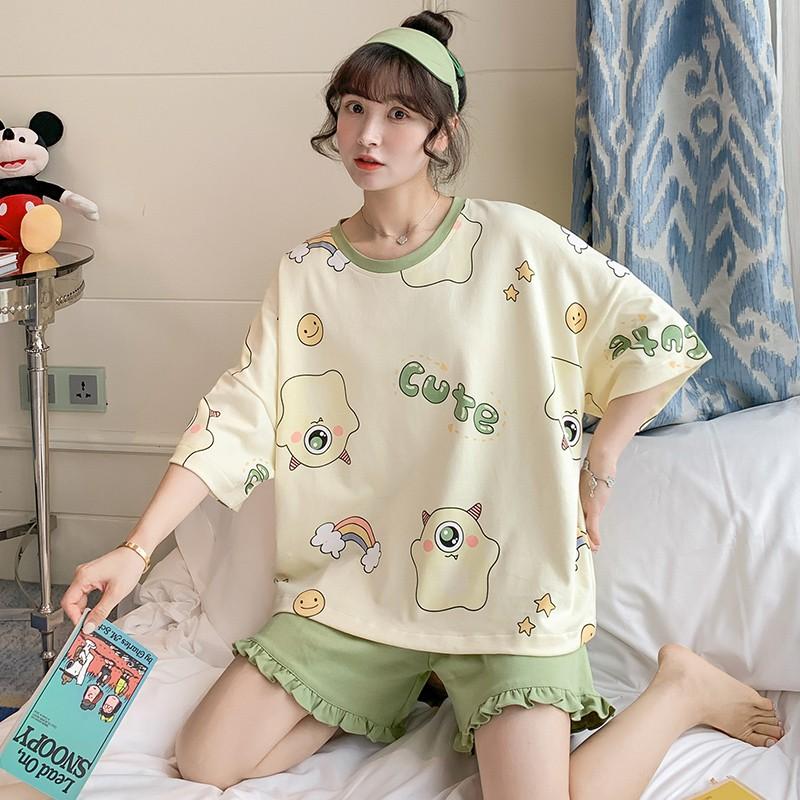 Đồ Bộ Nữ mặc nhà Cotton Form rộng thời trang cho mùa hè- Bộ ngủ - Bộ đồ mặc nhà _ mã BC-04