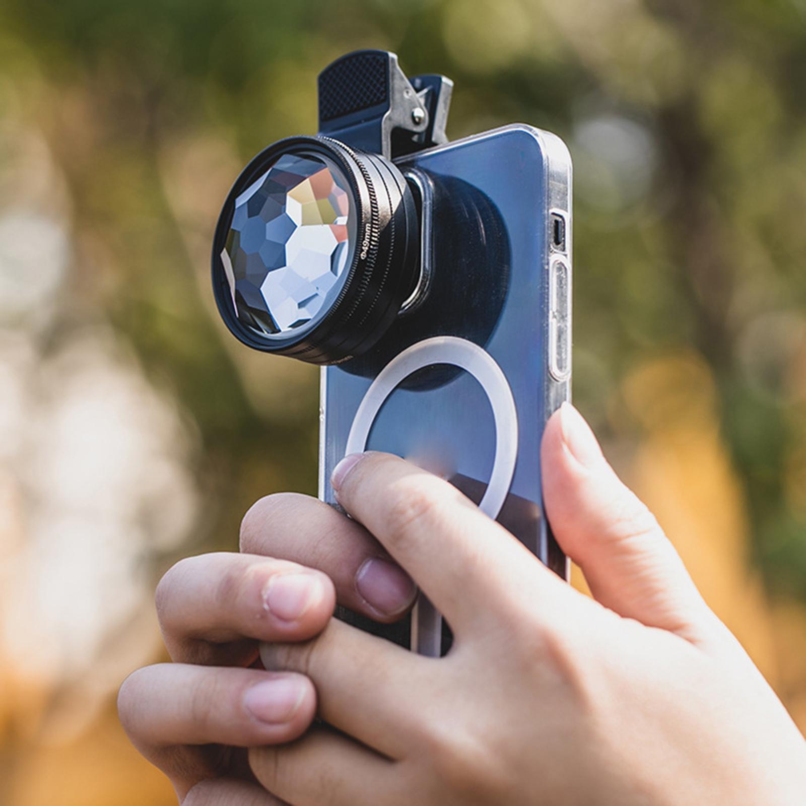 49mm Camera Lens Filter Optical Glass Kaleidoscope Prism for Photography Camera Phone Accessories