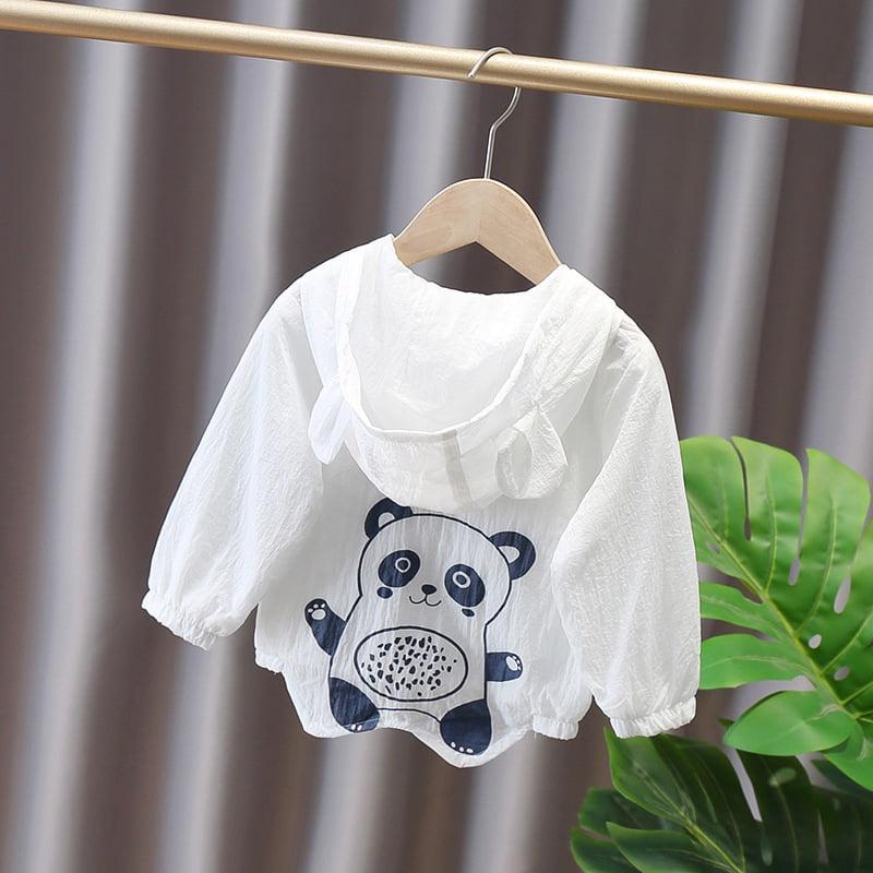 Áo khoác đũi cho bé in hình gấu cute, Áo khoác cho bé từ 6-21kg - BABY SÓC