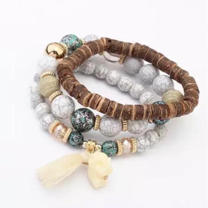 Set vòng tay boho hình con voi - Vòng tay du mục - Arora boutique