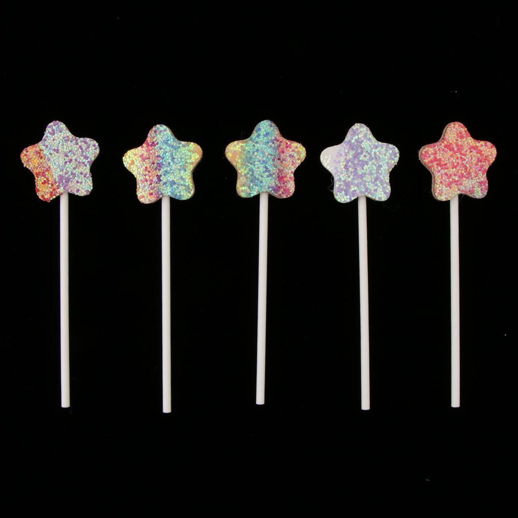 5 Pieces Cake Topper Insert Sticks Wedding Party Cake Decoration Star