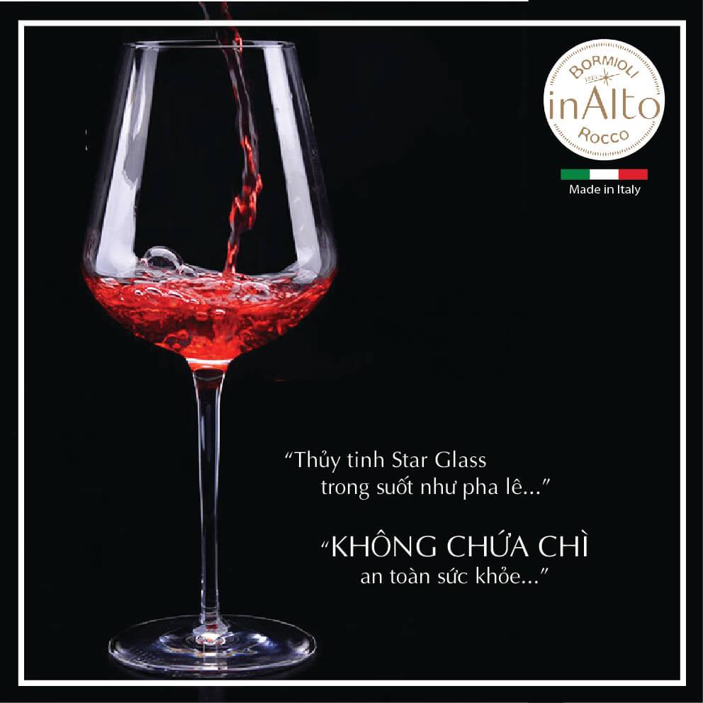 Bộ 6 Ly rượu Thủy Tinh Inalto 640ml  - Bormioli Rocco - Italy