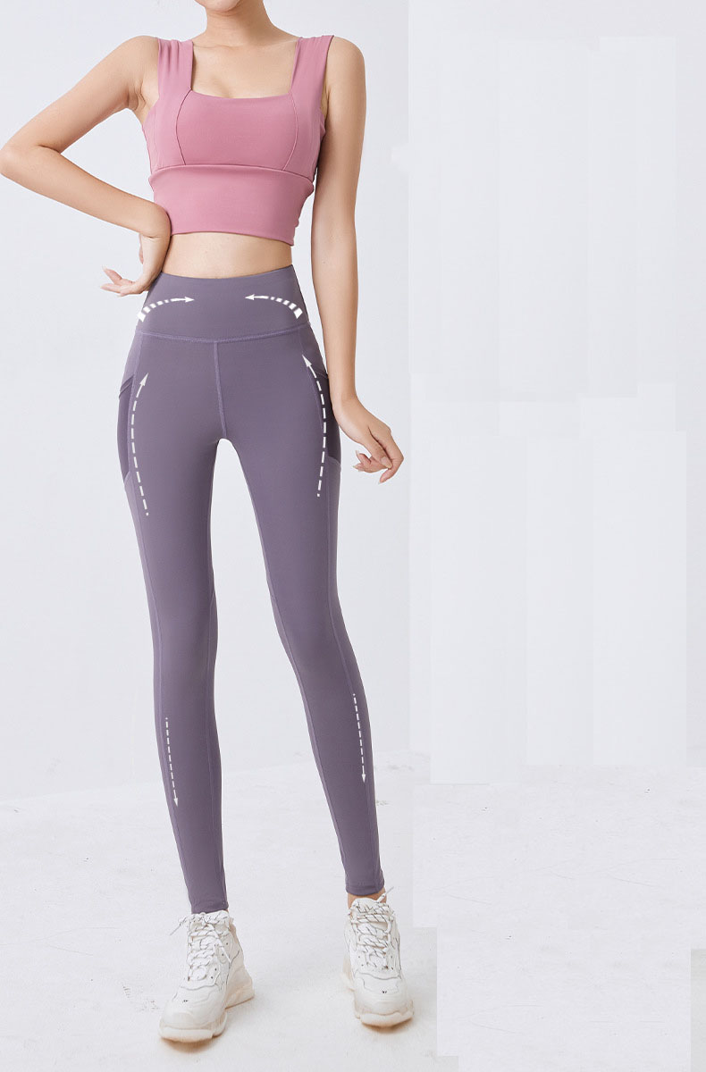 Quần thể thao nữ/ quần legging co giãn nhanh khô, túi hai bên phối lưới, quần yoga chạy bộ mã MTCK9016