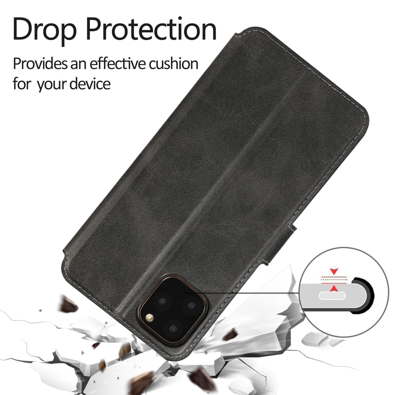 Card Holder Wallet Case Soft Leather Flip Cover Shell for iPhone