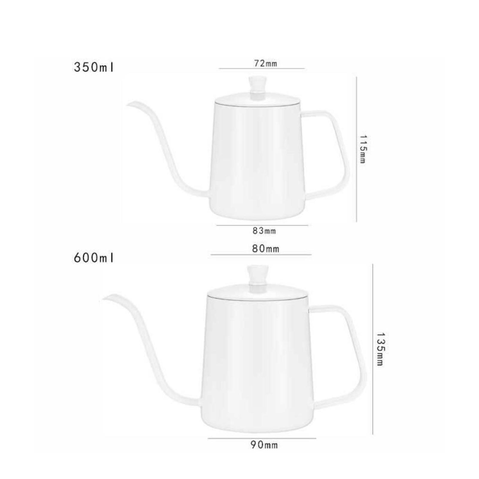2Pcs Swan Neck Thin Mouth Pour Over Kettle Tea Pot for Tea Drip Coffee Water