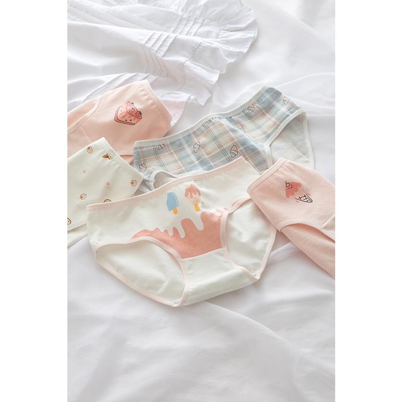 Quần Lót Nữ Cotton Hình Kem Cô Gái Ngang Eo .Hàng Loại Đẹp.