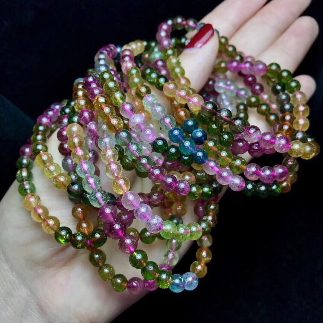 Vòng tay Tourmaline 108 hạt thiên nhiên cao cấp