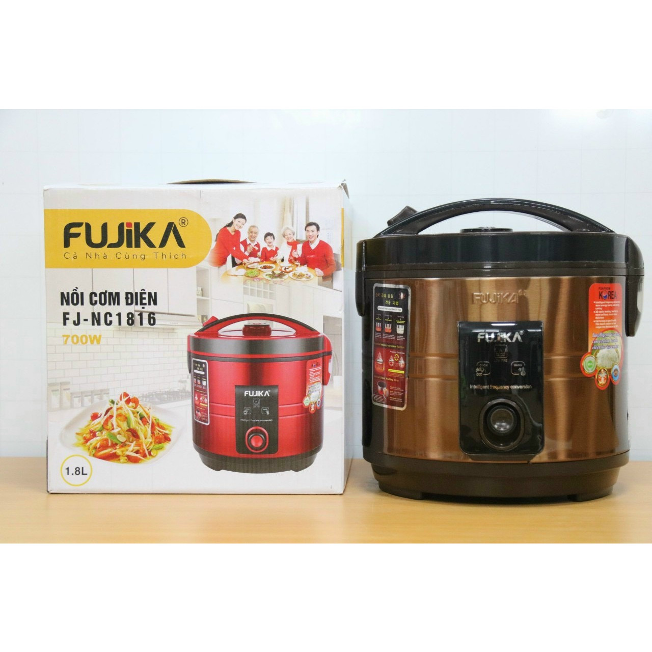 Nồi cơm điện tách đường Fujika 1.8L tốt cho sức khỏe mọi nhà, màu ngẫu nhiên-Hàng chính hãng