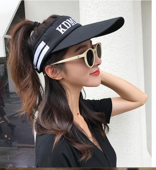 Mũ lưỡi trai thể thao nữ chống uv, nón kết thể thao chơi golf- tennis màu đen