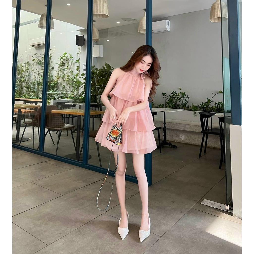 FREESHIP Set Đồ Nữ Áo Yếm Kèm Quần, Set Bộ Nữ Chất Liệu Voan Mềm Mại Phù Hợp Cho Nàng Đi Chơi, Đi Dạo Thời Trang DS