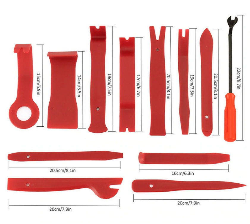 Bộ dụng cụ 12 món tháo mở nội ngoại thất xe ô tô