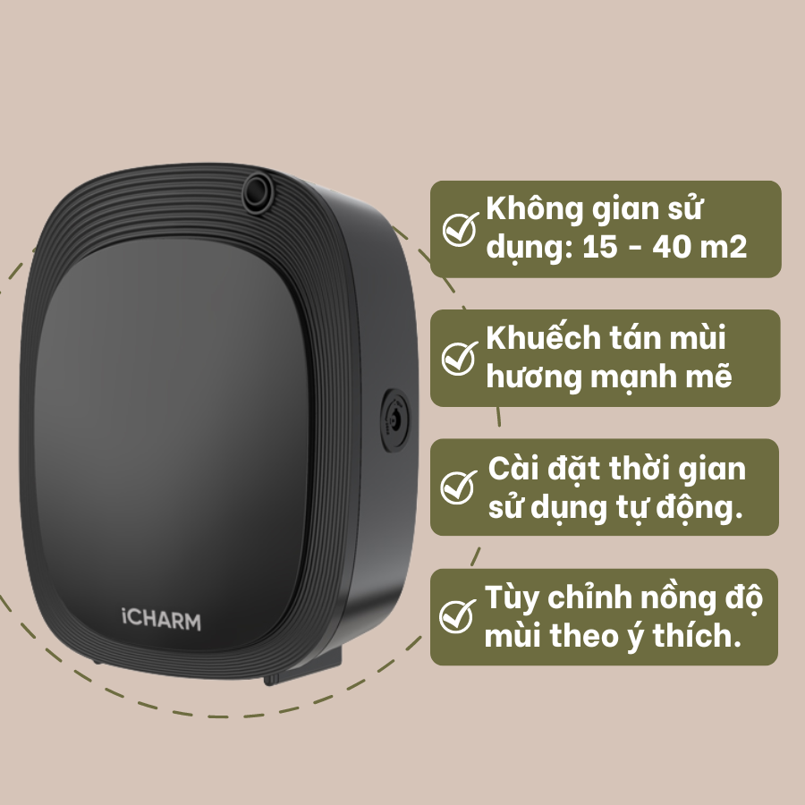 Máy khuếch tán tinh dầu, tạo mùi thơm trong phòng iCHARM i117